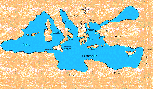 Map of the Mediterranean Sea